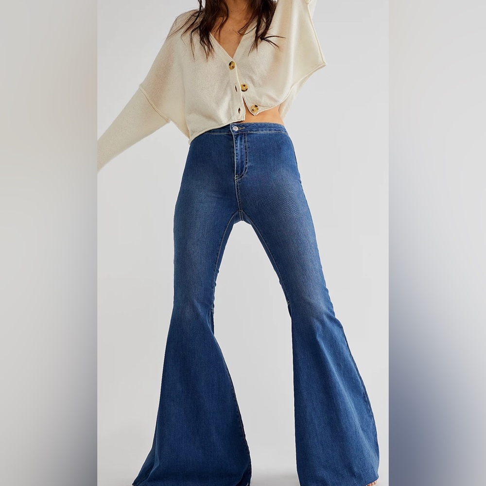 Free People Just Float On Flare Jeans